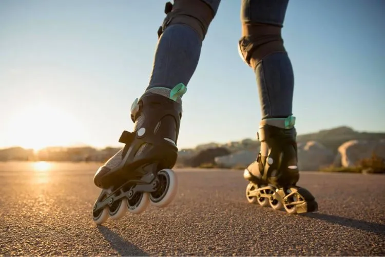 Preparing to Rollerblade Backwards